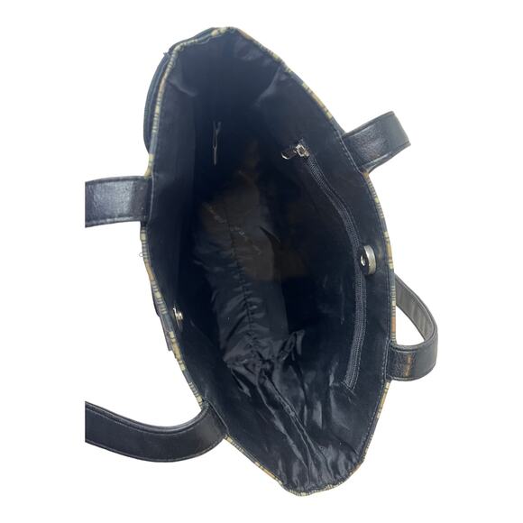 Longaberger Handbag Shoulder Bag Coffee Cup Themed Purse Black Brown Gold Vtg - Picture 3 of 8